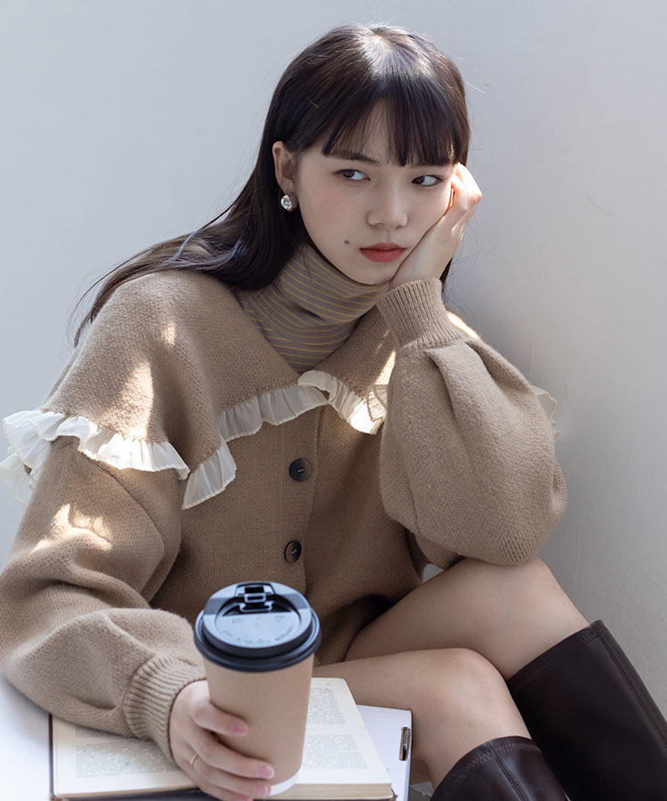冬にオススメな韓国ファッションコーデ例